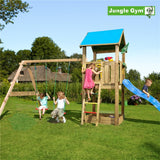 Lataa kuva Galleria-katseluun, Jungle Gym Castle leikkitornikokonaisuus ja Swing Module X&#39;tra sekä liukumäki
