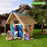 Lataa kuva Galleria-katseluun, Jungle Gym Crazy Playhouse -kokonaisuus tornilla, sis. puutavaran (suoratoimituspakattu)